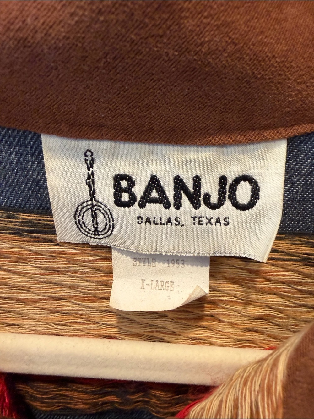 Brown Suede Western Fringe Jacket with Denim Yoke - Picture 3 of 14